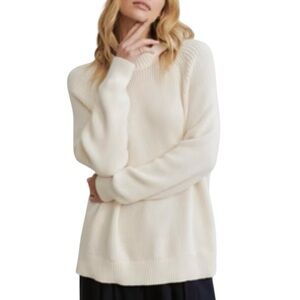 Jenni Kayne cotton alpaca blend crew neck sweater size M excellent condition
